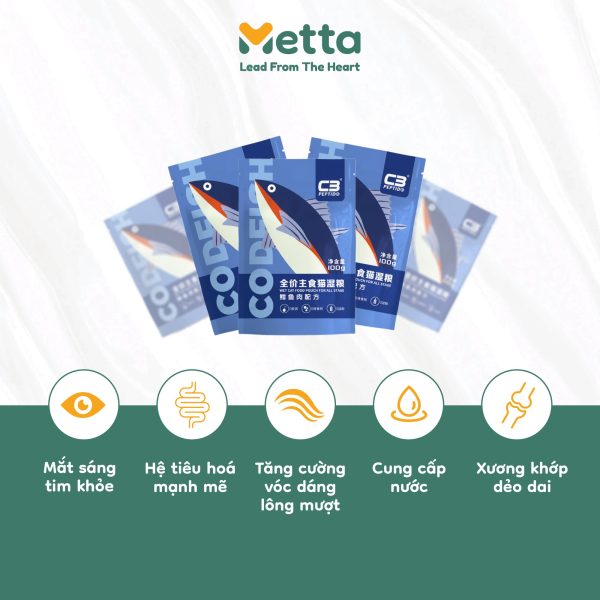 Lợi ích Pate Mèo C3 Peptido Cá Tuyết