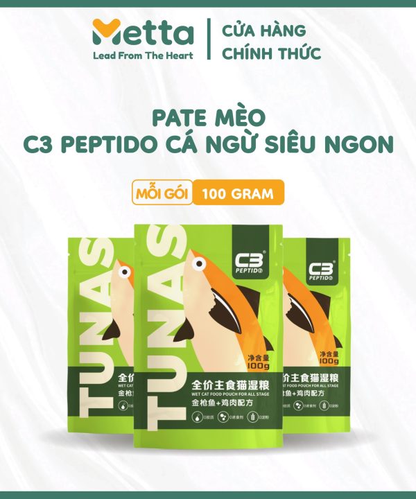 Pate Mèo C3 Peptido Cá Ngừ Gà