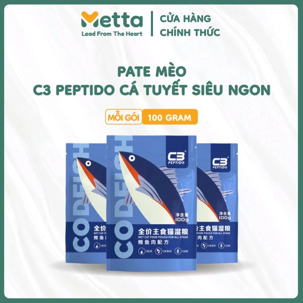 Pate Mèo C3 Peptido Cá Tuyết