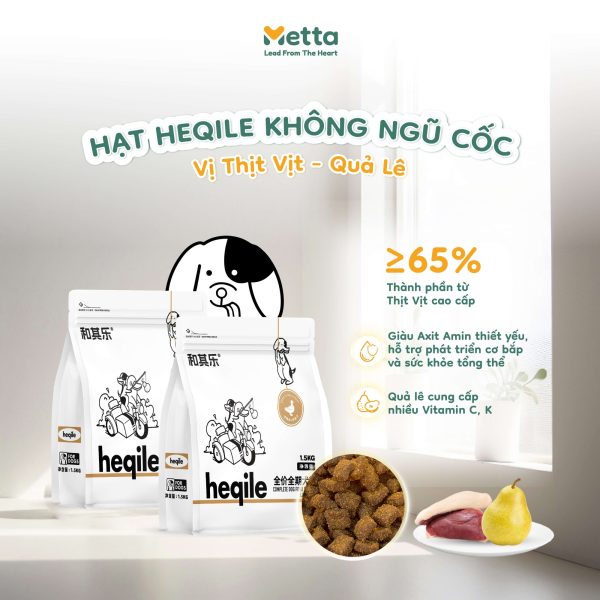 Hạt Heqile Không Ngũ Cốc Vị Thịt Vịt Và Quả Lê