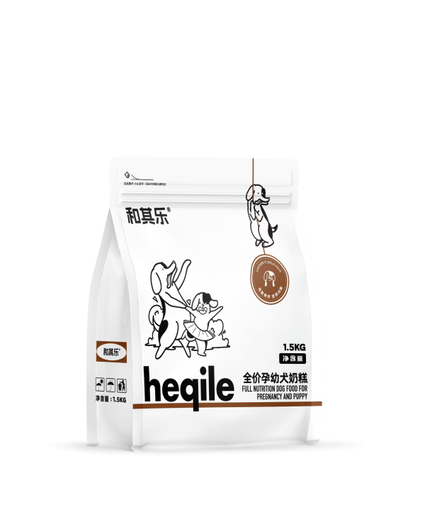 Packing Hạt Heqile Không Ngũ Cốc Dành Cho Chó Mẹ Mang Thai Và Chó Con 1.5kg